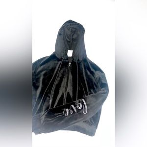 Cropped zip up hoodie